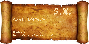 Somi Máté névjegykártya